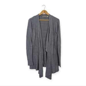 Soft Surroundings Grey Blue Open Waterfall  Cardigan